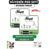Sleepy Natural Ultra Hassas Hijyenik Ped Normal 96 Adet Ped ve Rosie Bebek Temizleme Mendili - 1