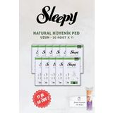 Sleepy Natural Ultra Hassas Hijyenik Ped Uzun 20 Adet 11 AL 10 ÖDE ve Disk Pamuk