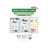 Sleepy Natural Ultra Hassas Normal Ped 24'lü,Günlük Ped 32'li, Sensitive 50'li Mendil ve ROSIE
