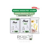 Sleepy Natural Ultra Hassas Normal Ped 24'lü,Günlük Ped 40'lı, Sensitive 50'li Mendil ve ROSIE