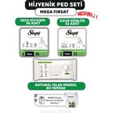 Sleepy Natural Ultra Hassas Ped Gece 36'lı, Günlük Ped 32'li, Natural 60'lı Mendil ve Rosıe - 1