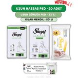 Sleepy Natural Ultra Hassas Uzun Ped 20'li,günlük Ped 32'li Sensitive 50'li Mendil ve Rosıe - 1