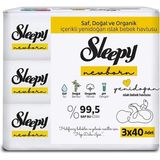 Sleepy Natural Ultra Hassas Yenidoğan Bebek Islak Mendil 3X40 Adet 1 Adet