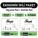 Sleepy Natural Ultra Normal 24 Adet Ped ve Uzun 4x40 Adet Günlük Ped