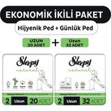Sleepy Natural Ultra Ped Uzun 20 Adet ve Uzun 32 Adet Hijyenik Ped Ekonomik İkili Paket