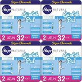 Sleepy Natural Uzun 128 Adet Günlük Ped, Organik ve Hijyenik Kullanım İçin İdeal Seçenek