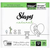 Sleepy Naturel Ultra Hassas 1 Numara Bebek Bezi 25'li