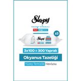 Sleepy Ocean Yüzey Temizlik Havlusu Mendili Okyanus Tazeliği 3x100 (300 Yaprak)
