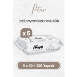 Sleepy Petcare Evcil Hayvan Islak Havlusu 60 x 5 Adet (300 Yaprak)