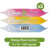 Sleepy Rose Garden 135 Yaprak Mendil Gül Kokusuyla Bebekler İçin Uygun Dermatolojik Test Edilmiş
