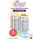 Sleepy Sensitive 70 Yaprak Bebek Islak Mendili Kokusuz 12 Al 10 Öde Rosie Pamuk Hediye