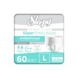 Sleepy Sensitive Antibakteriyel Large 2x30 Adet Emici Külot