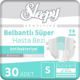 Sleepy Sensitive Antibakteriyel Süper Yetişkin Hasta Bezi Small 30 Adet