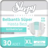 Sleepy Sensitive Antibakteriyel Süper Yetişkin Hasta Bezi Xlarge 30 Adet