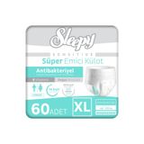 Sleepy Sensitive Antibakteriyel XLarge 2x30 Adet Emici Külot