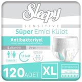 Sleepy Sensitive Antibakteriyel XLarge 4x30 Adet Emici Külot