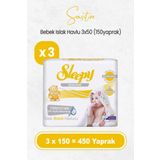 Sleepy Sensitive Islak Bebek Mendil 3x50 x 3 Adet (450 Yaprak)