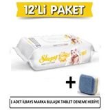 Sleepy Sensitive Islak Havlu 12'li Paket 1080 Yaprak Bebekler İçin Uygun Dermatolojik Test Edilmiş Ürün