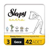 Sleepy Tekli Paket Extra Ultra İnce Hijyenik Ped Gece 42 Adet Ped