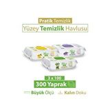 Sleepy Turco Doğadan Pratik Temizlik Turco Doğadan Pratik Yüzey Temizlik Havlusu Yeşil Sabun Lavanta Limon 3x100