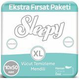 Sleepy Vücut Temizleme Mendili 50 li x 10 Adet