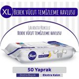 Sleepy XL Lavanta Kokulu Bebek Vücut Temizleme Mendili 50 Yaprak