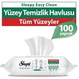 Sleepy Yüzey Temizlik Havlusu 100 Yaprak Kolay Temizlenebilir Doğal İçerikli Hijyenik Seçim