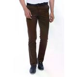 Slim Fit 5 Cepli Süet Kahverengi Erkek Pantolon - Wessi