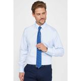 Slim Fit Açık Mavi Non-Iron %100 Pamuk Doğa Dostu Ekoteks Belgeli Ütü Gerektirmez Gömlek