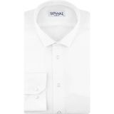 Slim Fit Armür Desenli Beyaz Erkek Gömlek - XL