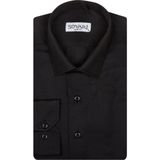 Slim Fit Armür Desenli Erkek Gömlek - XL - Koyu Gri