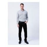 Slim Fit Armürlü Gri Erkek Gömlek
