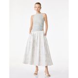 Slim Fit Asimetrik Kesim Drapeli Metalik İplik Detaylı Simli Fitilli Bluz