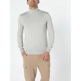 Slim Fit Balikci Erkek Gri Taş Kazak