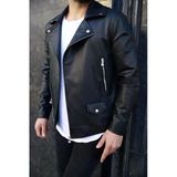Slim Fit Biker Deri Ceket