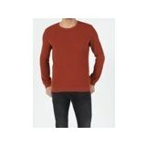 Slim Fit Bisiklet Yaka Erkek Turuncu Kazak