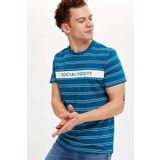 Slim Fit Bisiklet Yaka Kısa Kollu Tişört