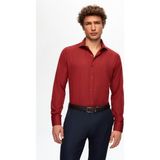 Slim Fit Bordo Italyan Yaka Dar Kesim Klasik Kravatlık Uzun Kollu Kolay Ütülenebilir Nefes 2HF02ORT5185 - XL