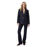 Slim Fit Cepli Uzun Kollu Denim Blazer Ceket