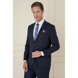 Slim Fit Çift Yırtmaç Mono Yaka Klasik Lacivert Takım Elbise Tk 912 - 46 - 6 Drop