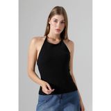 Slim Fit Dar Kesim Arkadan Askılı U Yaka Askılı Basic Body Kadın Atlet 22064 Siyah