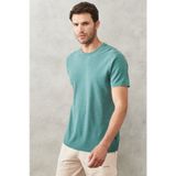 Slim Fit Dar Kesim Bisiklet Yaka Pamuklu Tişört