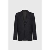 Slim Fit Dar Kesim Kırlangıç Yaka Desenli Çift Pantolonlu Takım Elbise - 52 - Siyah - Gri - 6 Drop