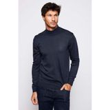 Slim Fit Dar Kesim Yarım Balıkçı Yaka Tüylenmeyen Yumuşak Dokulu Lacivert Erkek Kazak