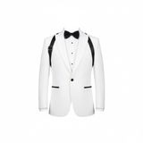 Slim Fit Erkek Takım Elbise, Smokin Tarzı (BEYAZ, 52)