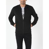 Slim Fit Fermuarlı Siyah Erkek Ceket