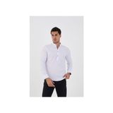 Slim Fit Hakim Yaka Likra Keten Pamuk Erkek Gömlek