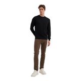 Slim Fit İnce Çizgili Ottoman Pamuk Karışımlı Sweatshirt-52470