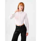Slim Fit Kadın Gömlek U.kol - Beyaz - XS