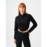 Slim Fit Kadın Gömlek U.kol - Siyah